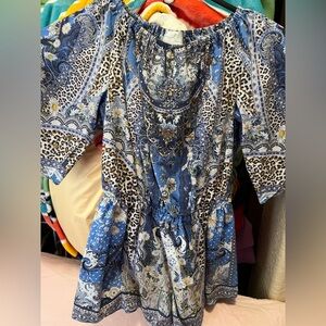 Camilla kids Blue and White Patterned Romper  jumpsuit